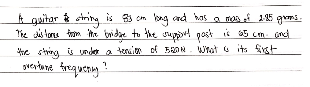 A quitar & string is 83 cm long and has a