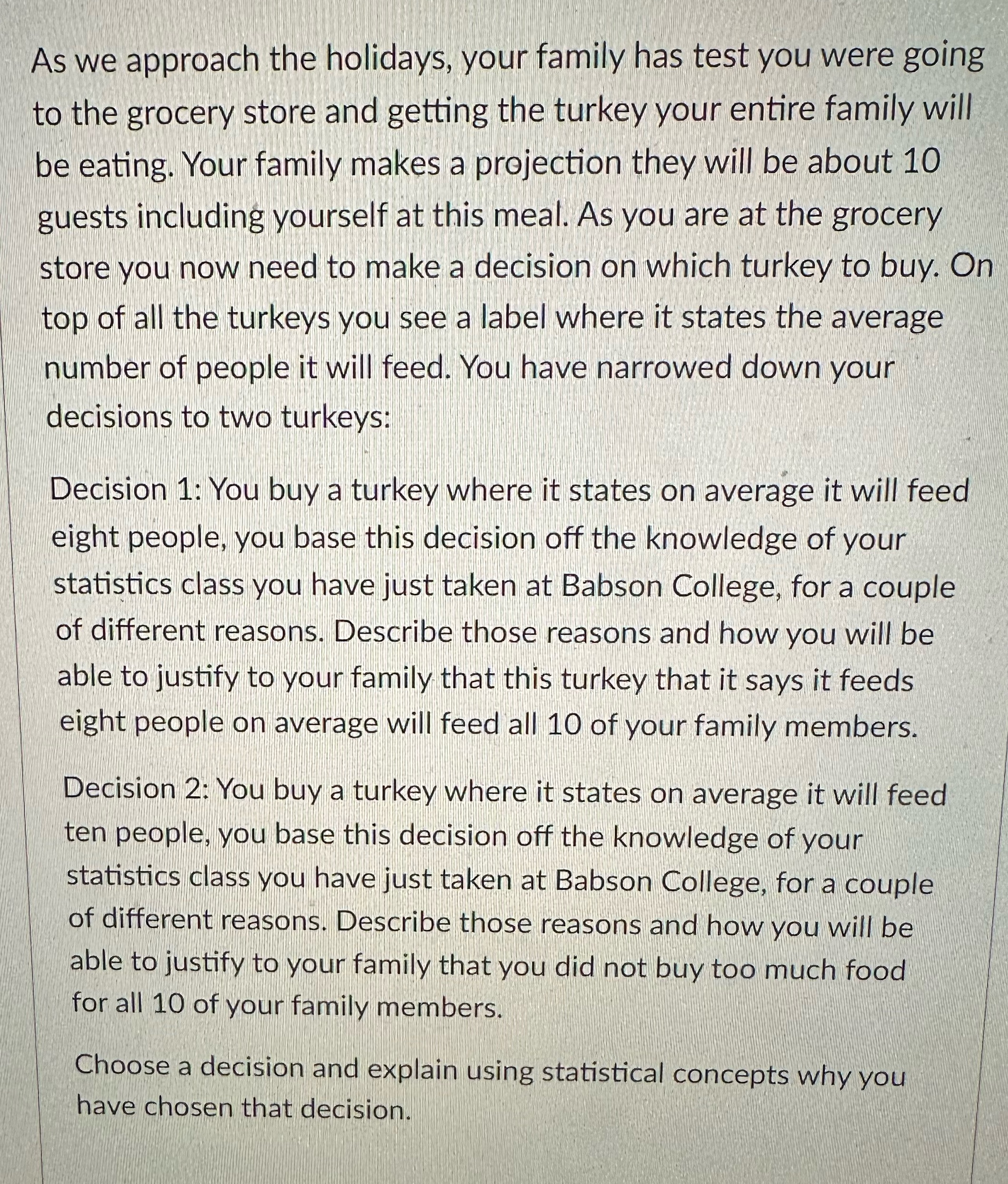 Can you please help me with this? As we approach the holidays,