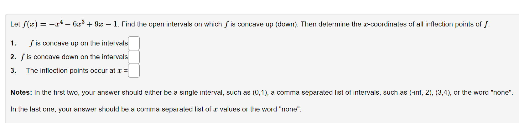 ......................... Let an) : 71:4 7 6:133 + 9:1: 7 1. Find