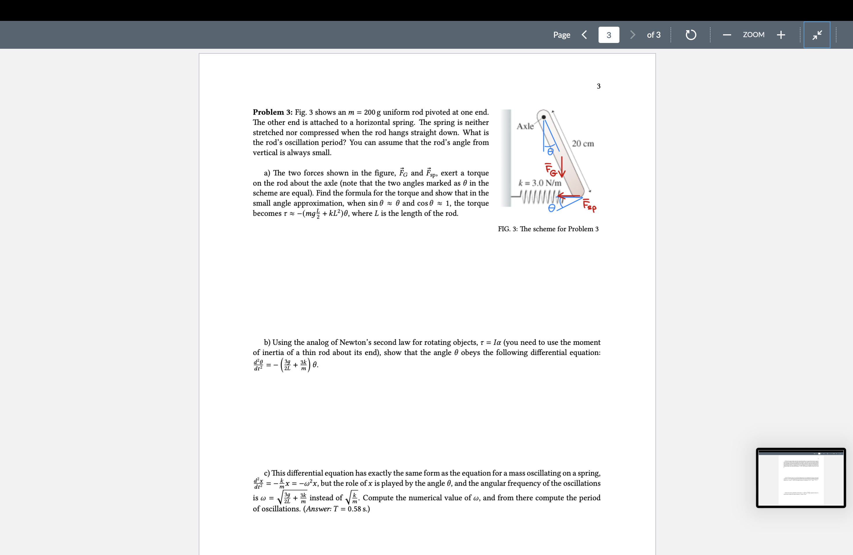 are swung in a horizontal circle, with the free end of the
