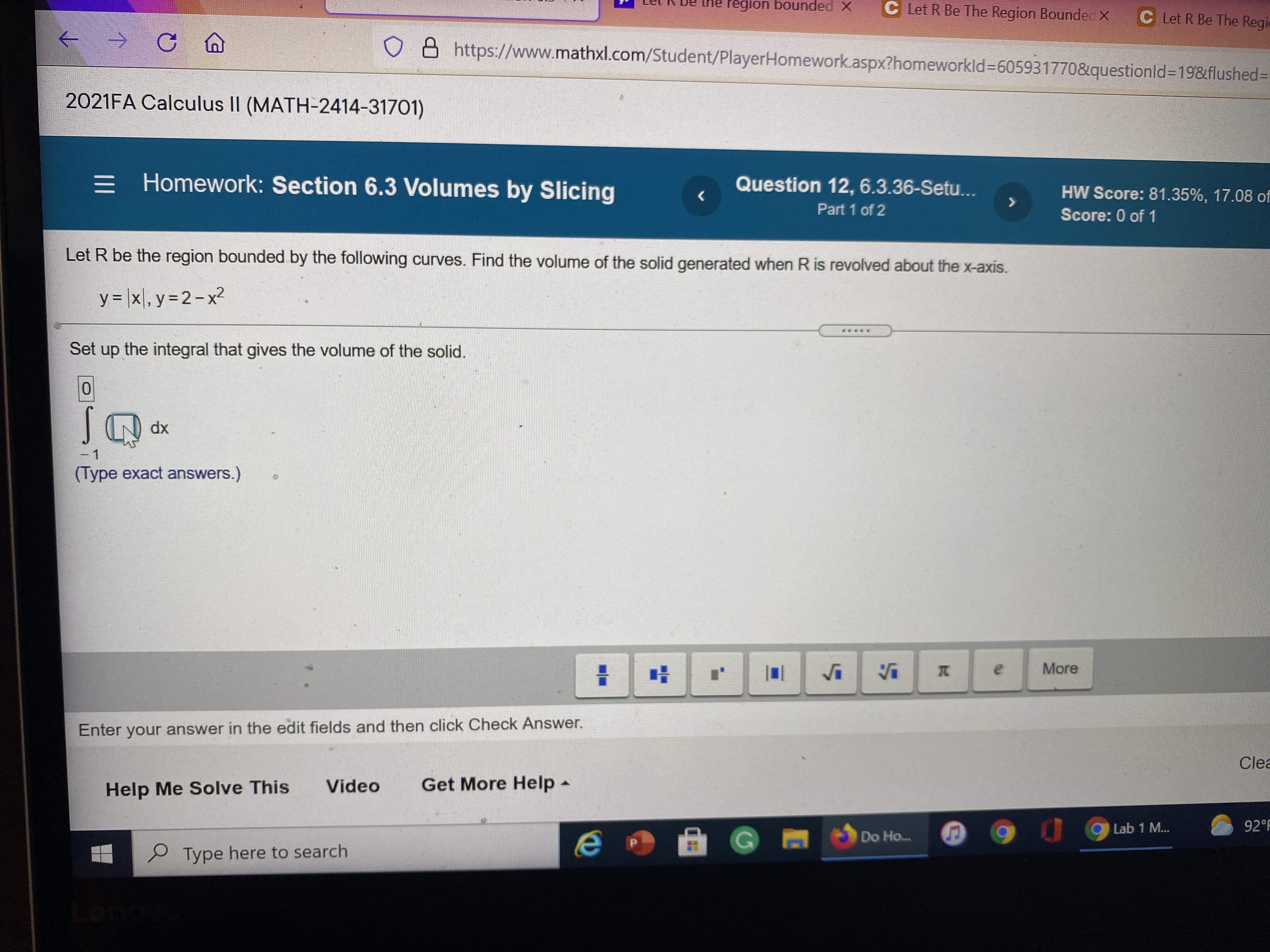  bounded x Let R Be The Region Bounded X C Let