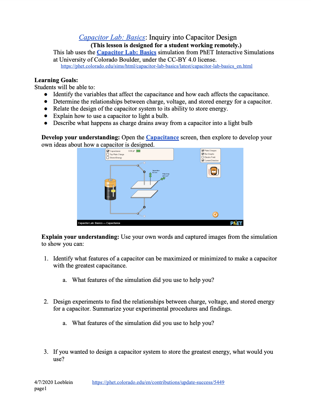 Use this link: https://phet.colorado.edu/sims/html/capacitor-lab-basics/latest/capacitor-lab-basics_en.html It's an interactive simulator. You have to use