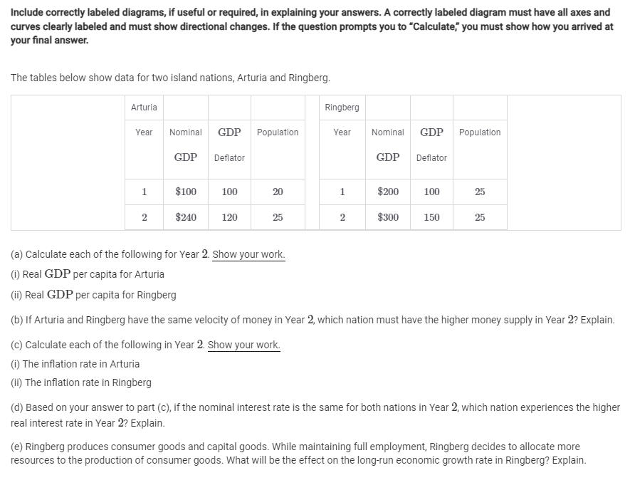  Include correctly labeled diagrams, if useful or required, in explaining your