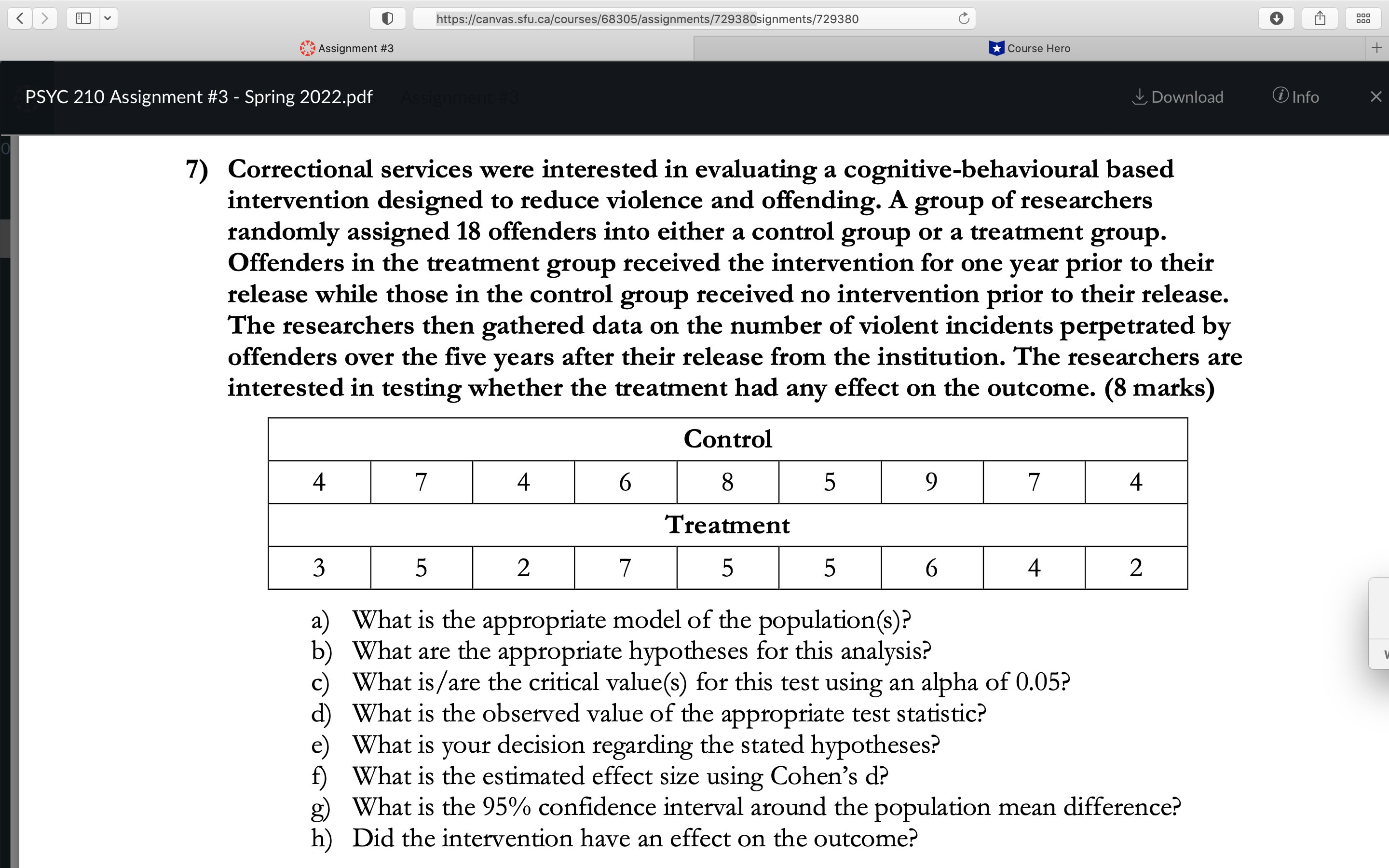  L l = V I) https:\"canvas.sfu.ca/courses/68305/assignments/7293805ignments/729380 C 0 [I1 eg'ssignment #3
