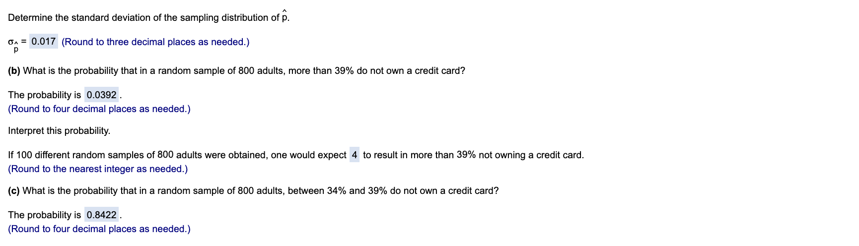 adults to result in 272 or fewer who do not own a