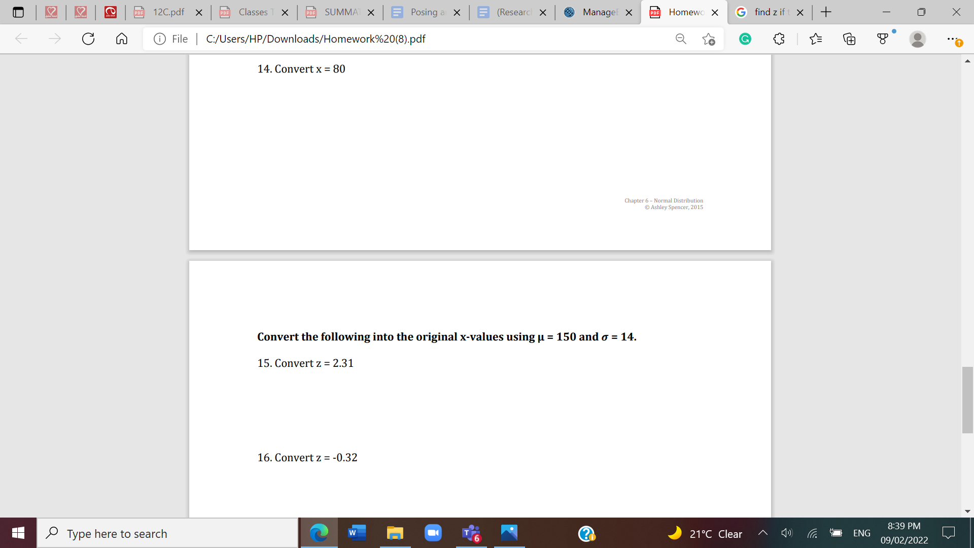 the curve and then find the z-score that corresponds to the given
