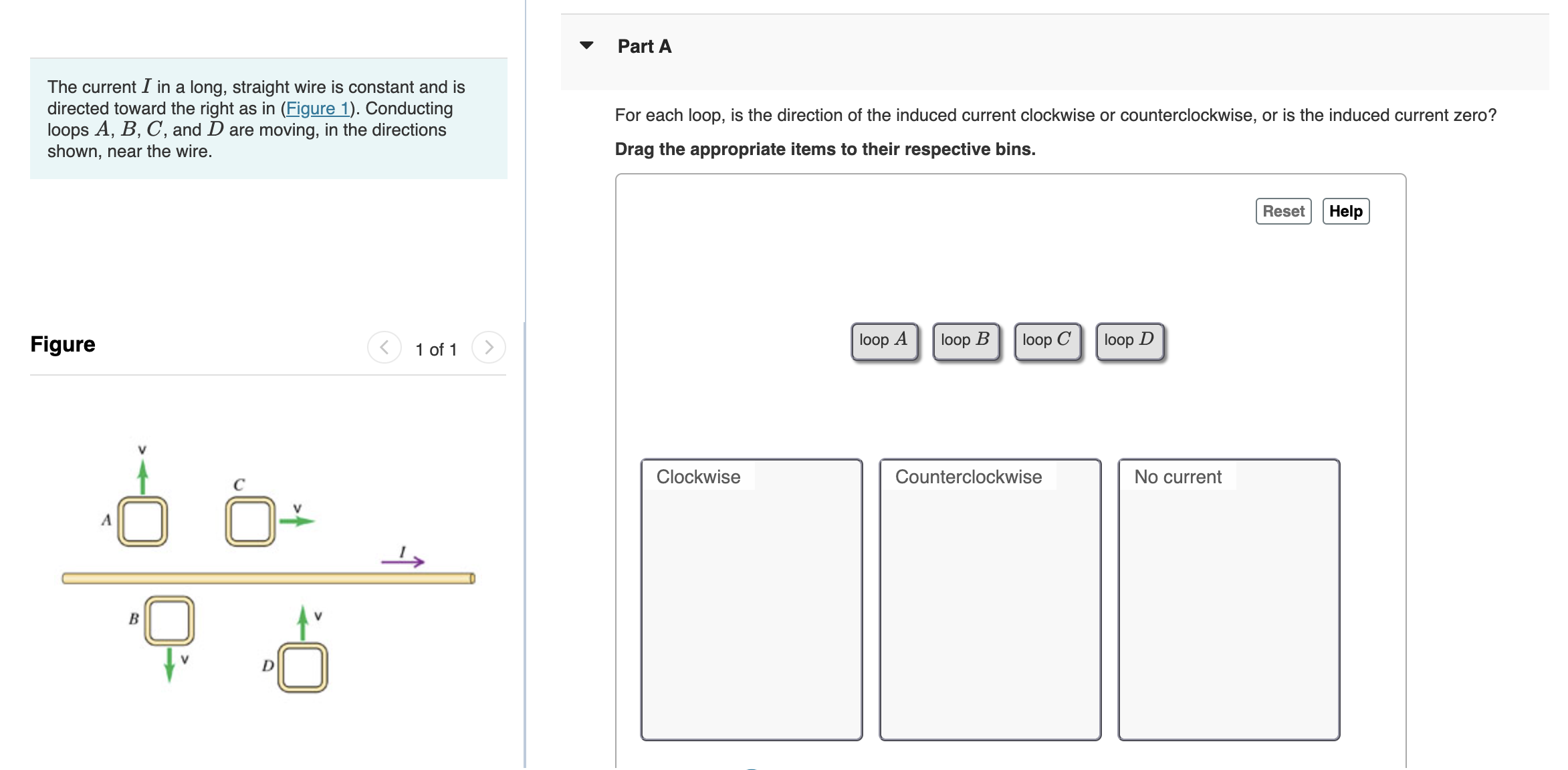  Part A The current I in a long, straight wire is