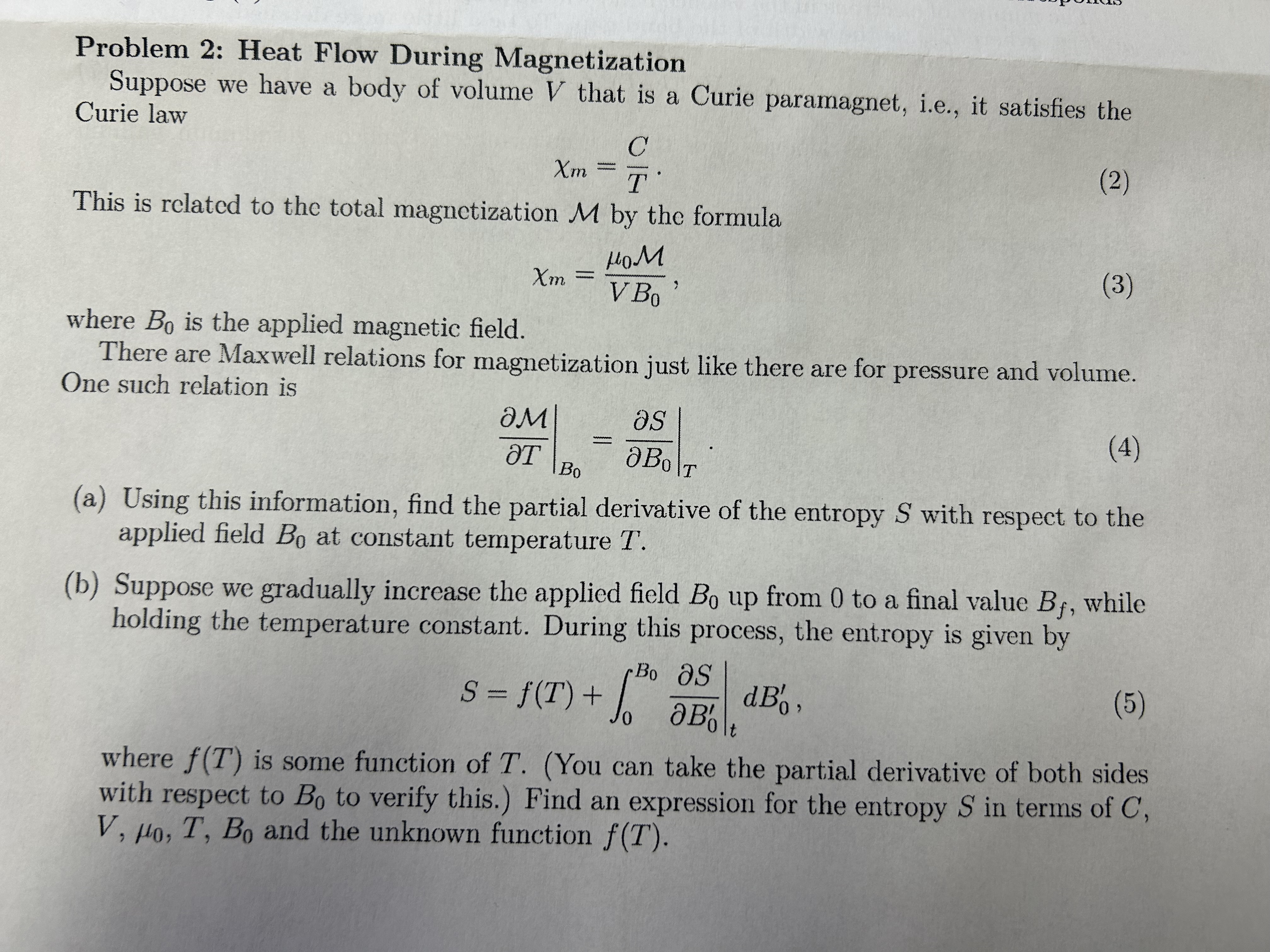 Can get the solution for this physics problem? The subject is thermodynamics.Recommended