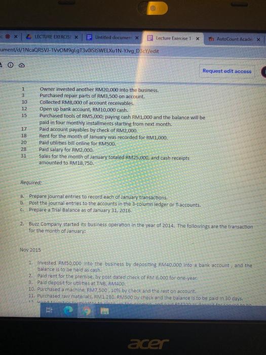 computer repair service which started its business operation on 1 January 2009.