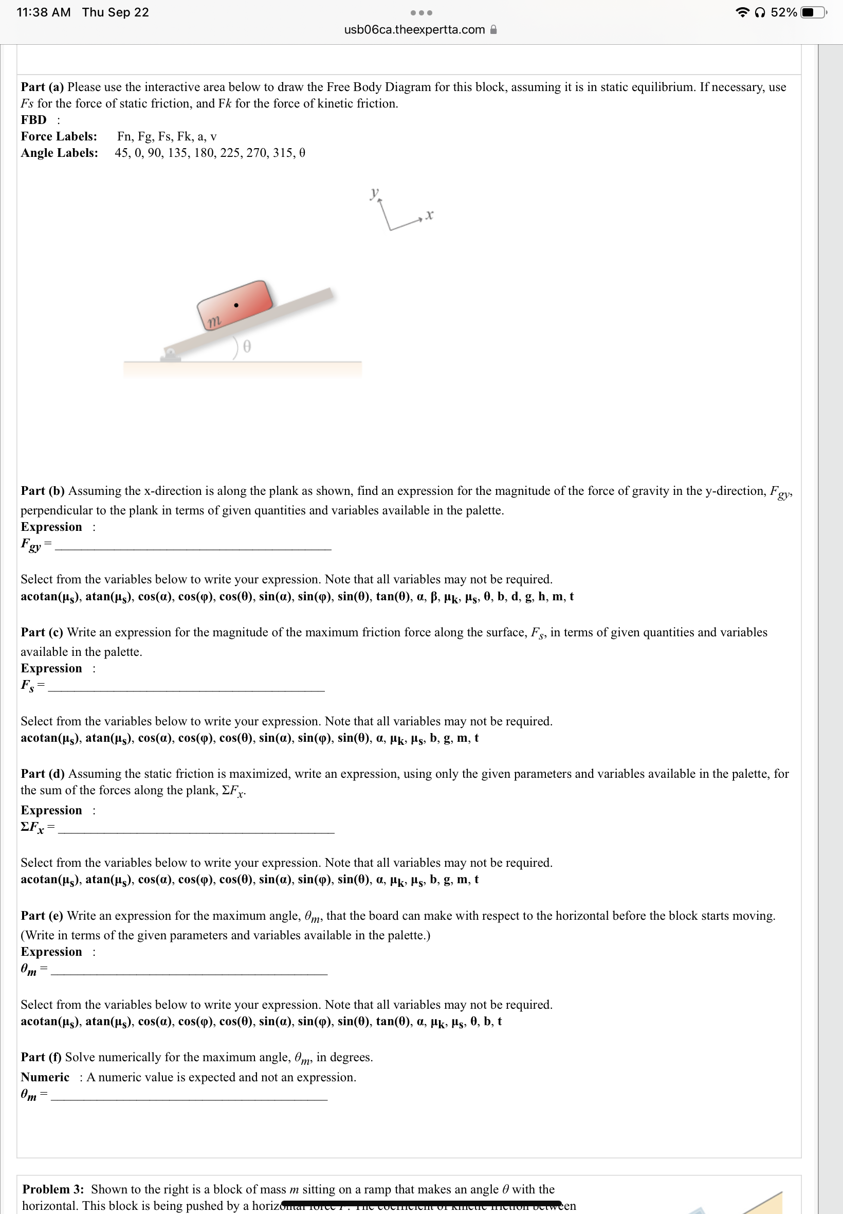 rests on a wooden plank. The coefficient of static friction between the