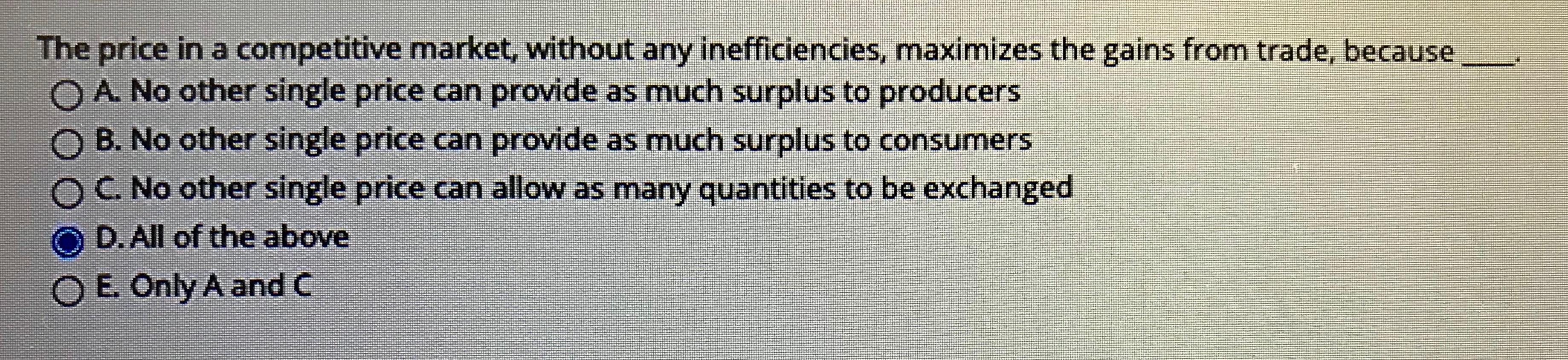 Should it not be A & B? I am confused. The price