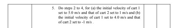 of a system of carts in collision differentiate between inelastic and elastic