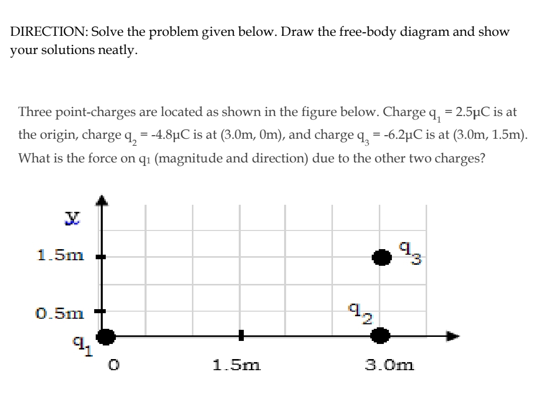 DIRECTION: Solve the problem given below. Draw the free-body diagram and show