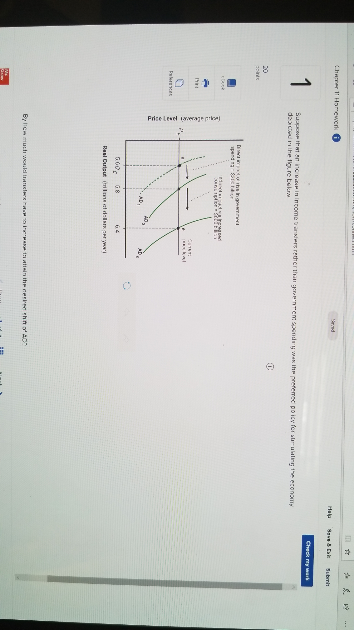 Chapter 11 Homework i Saved Help Save & Exit Submit Check