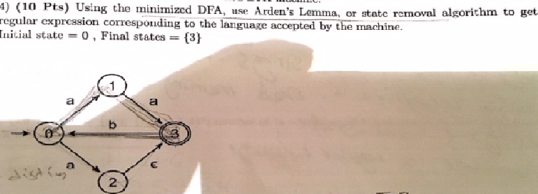 one accept statc. b. By reducing the number of states in that
