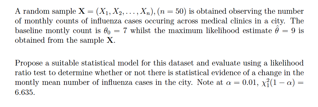 statistics A random sample X 2 (X1, X2: . . . ,