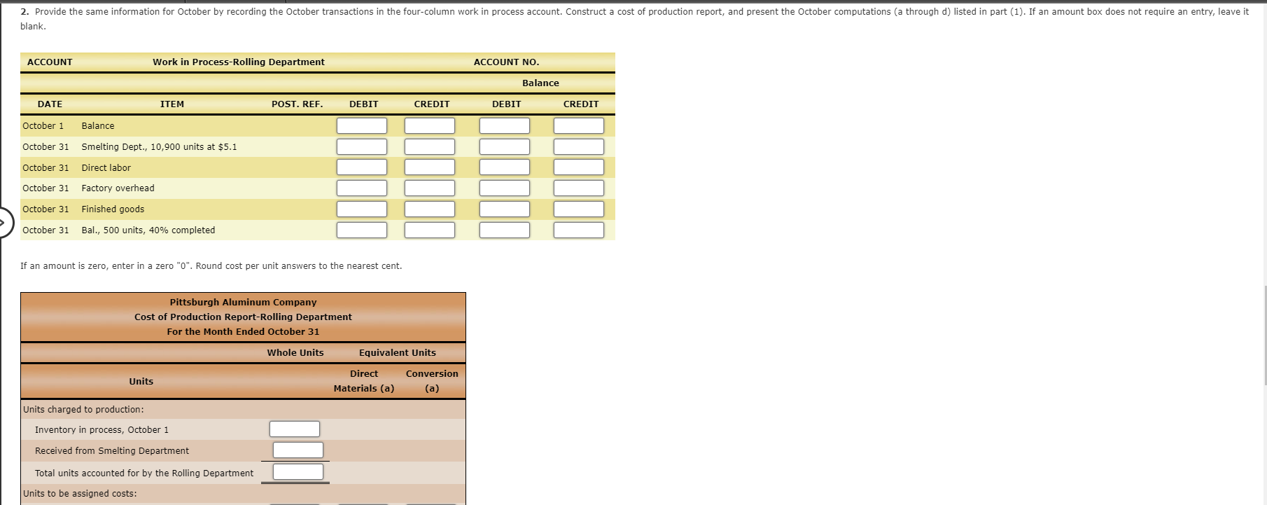costs of manufacturing rolled aluminum, which consists of the smelting and rolling