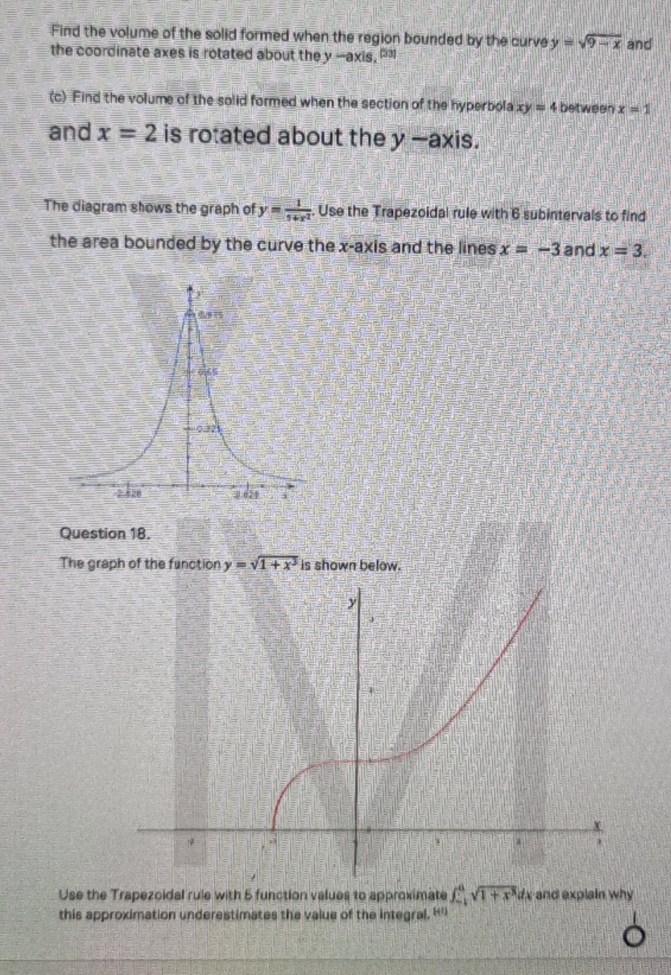 need help with all Find the volume of the solid formed when
