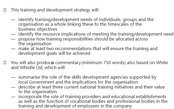  0 This training and development strategy will: - identify training/development needs