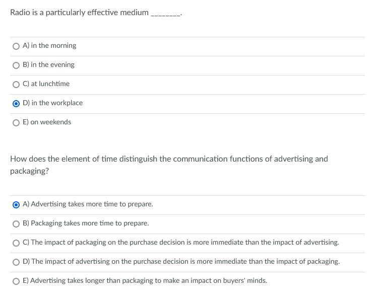Radio is a particularly.r effective medium _____ . {j A} in