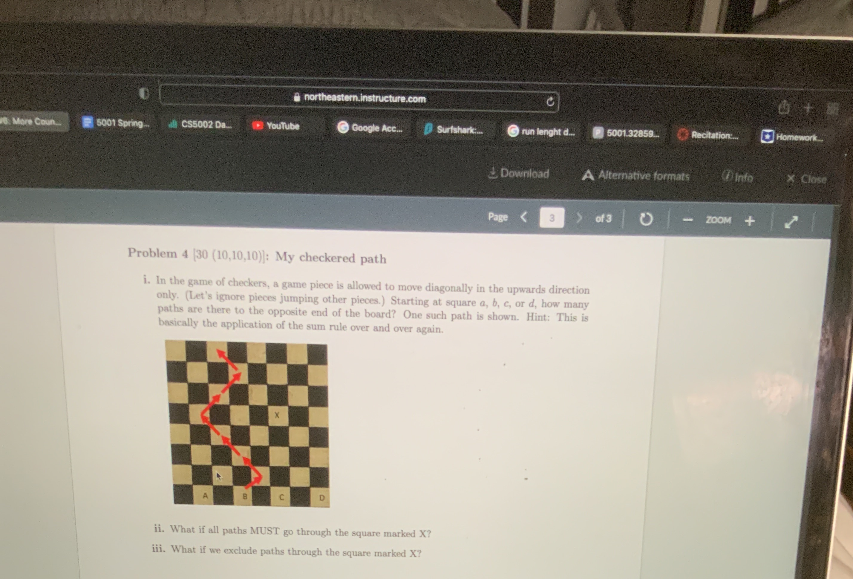 Please answer the second question ii and 3rd question iii northeastern.instructure.com More