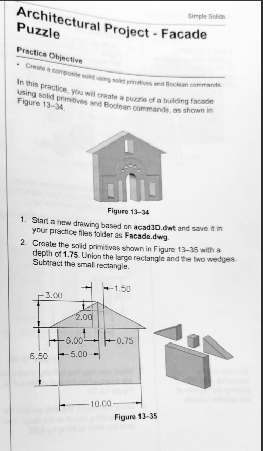  Simple Solids Architectural Project - Facade Puzzle Practice Objective . Create