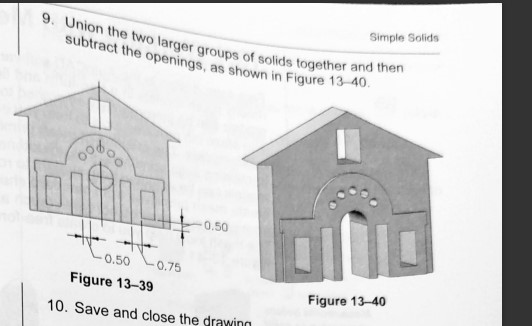 you will create a puzzle of a building facade using solid primitives