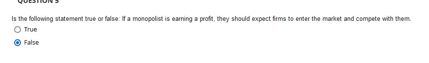 the highest price possible in order to maximize profits. O True O