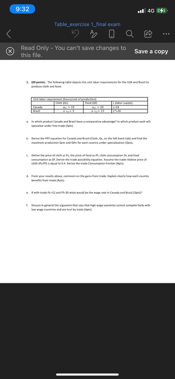 Please solve this argent 9:32 .1 4G CJ Table_exercise 1_final exam Q