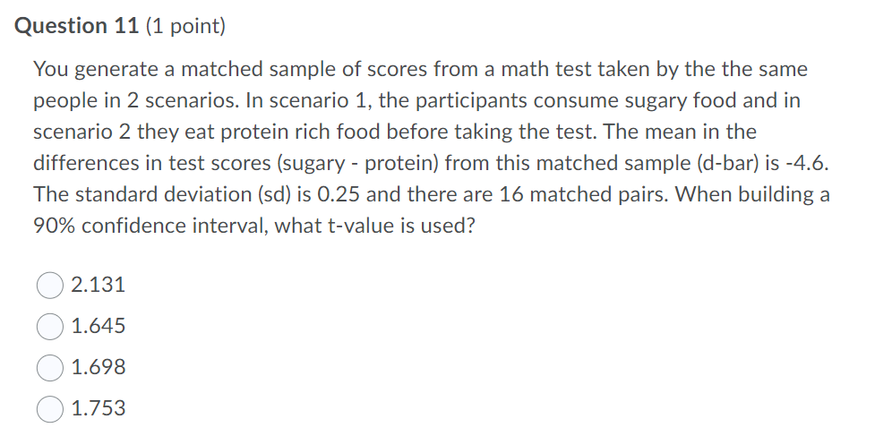 probability of making a Type I error by: (check all that are
