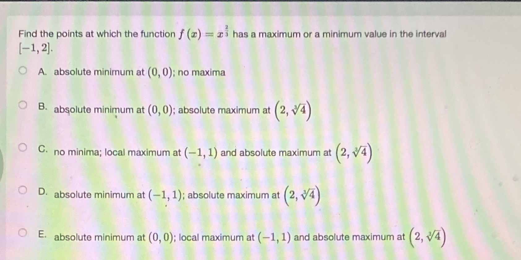  Find the points at which the function f (x) = >