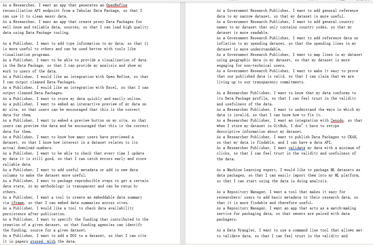 stories for your allocated case study. What is the product vision for