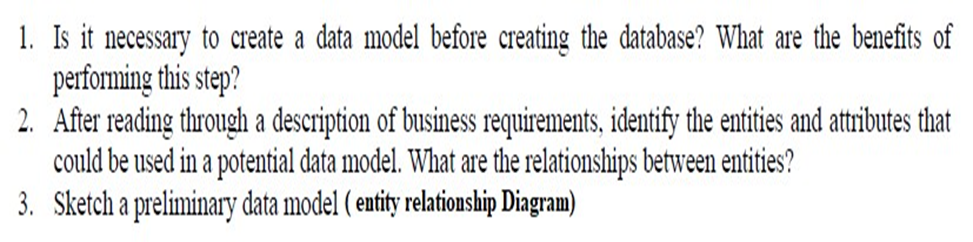 1. Is it necessary to create a data model before creating