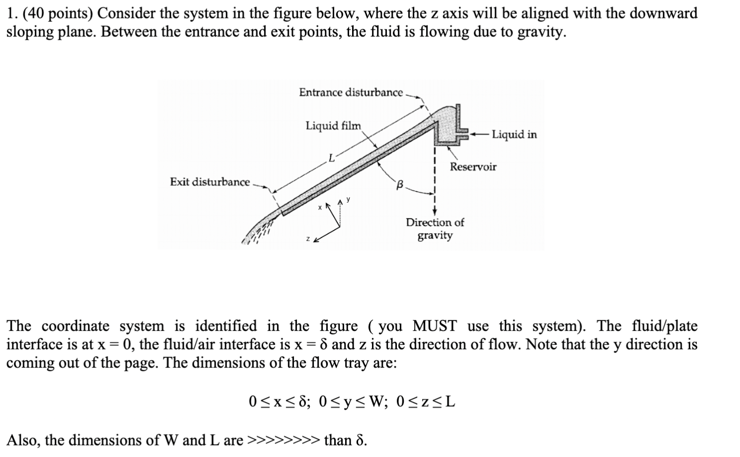 1. (40 points) Consider the system in the figure below, where