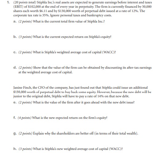 A and B are both unlevered. The shares of both companies are