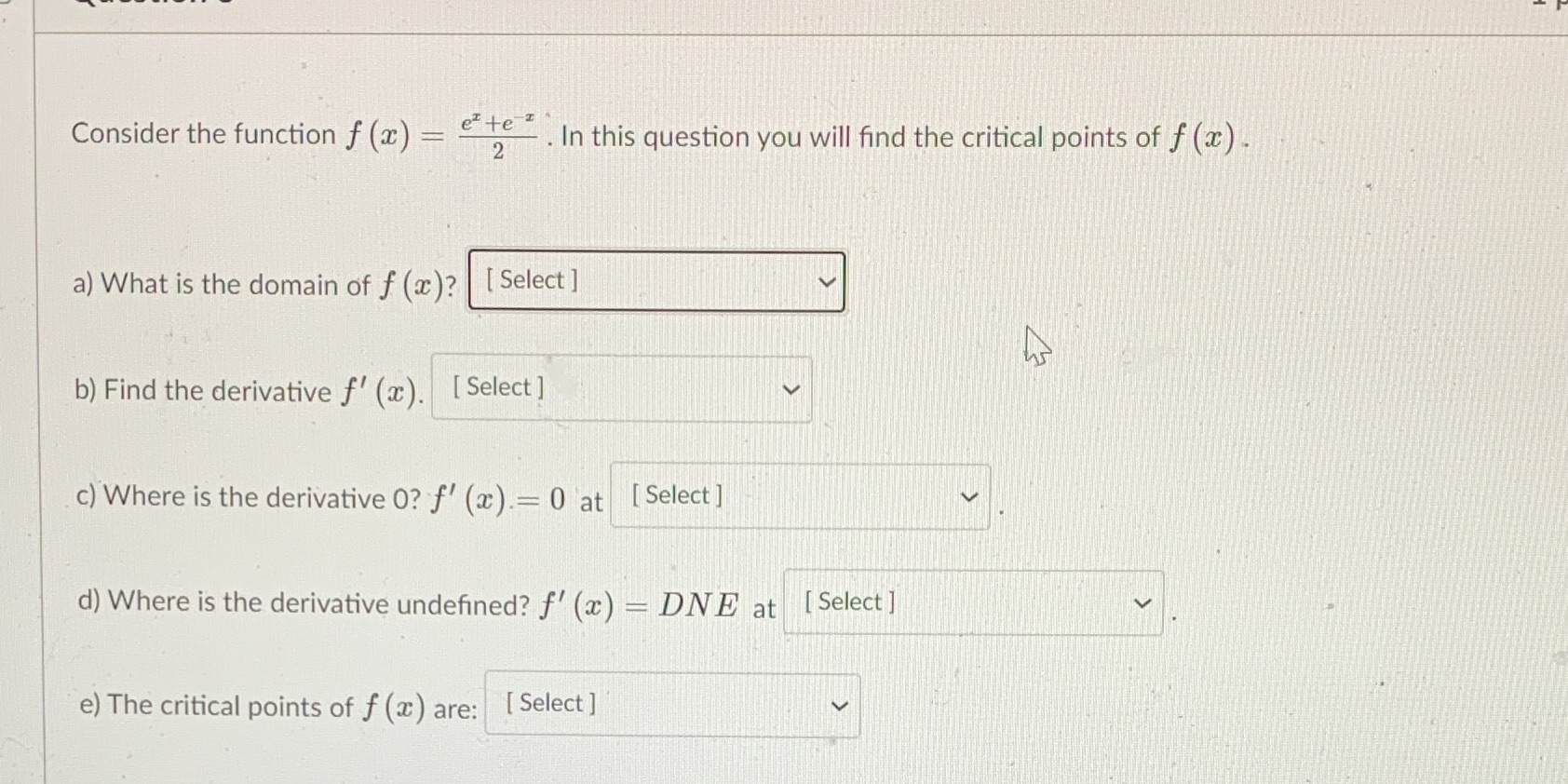  Consider the function f (a) =. In this question you will