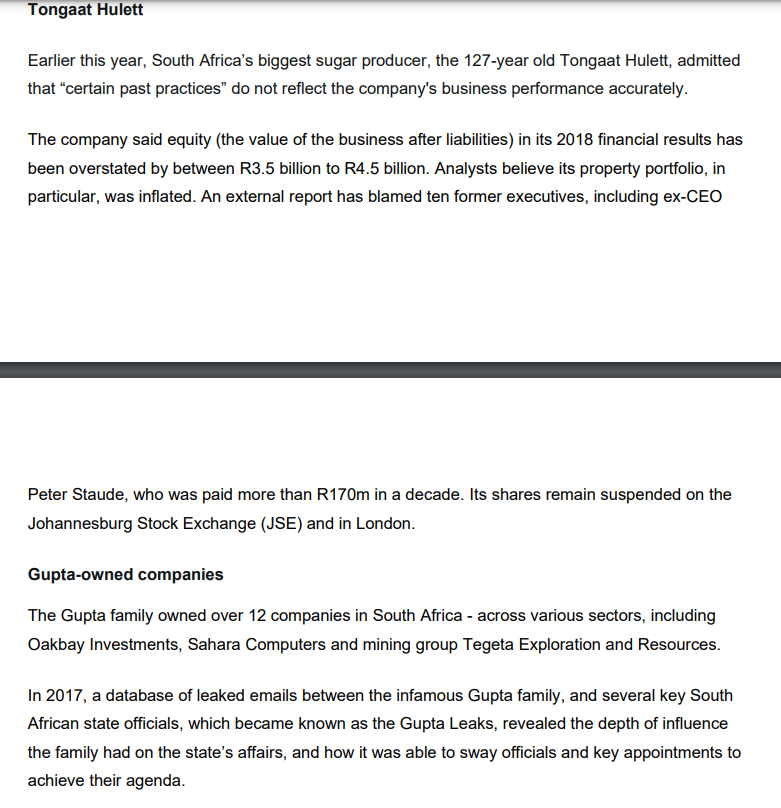 private sector, each demonstrating a clear lack of ethics, each fraudulent in