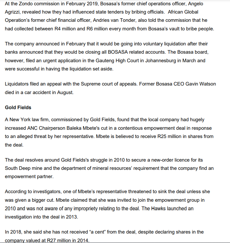 his cronies. It also used many accounting tricks (and forged documents) to