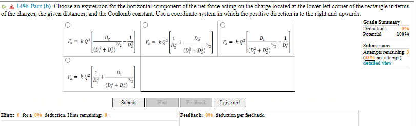 The charges on the left side of the rectangle are positive while