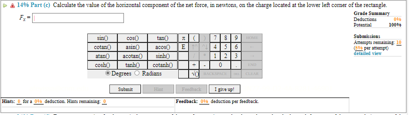 the charges on the right side of the rectangle are negative. Refer