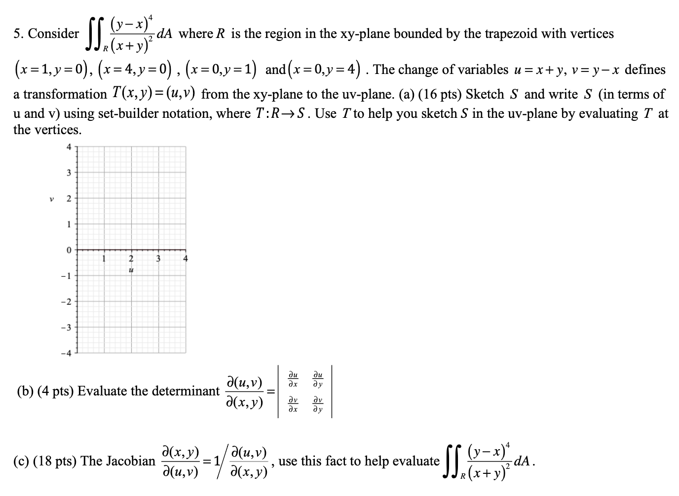  5. Consider (y -x) = R ( xty ) ? dA