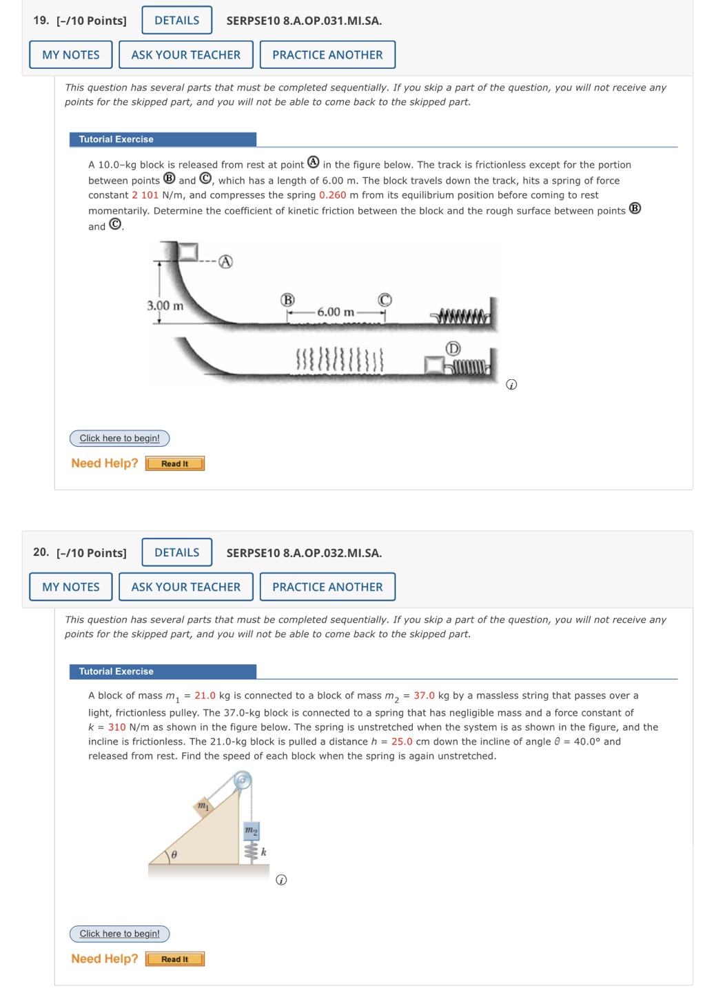 with a pogo stick that has a spring with a force constant