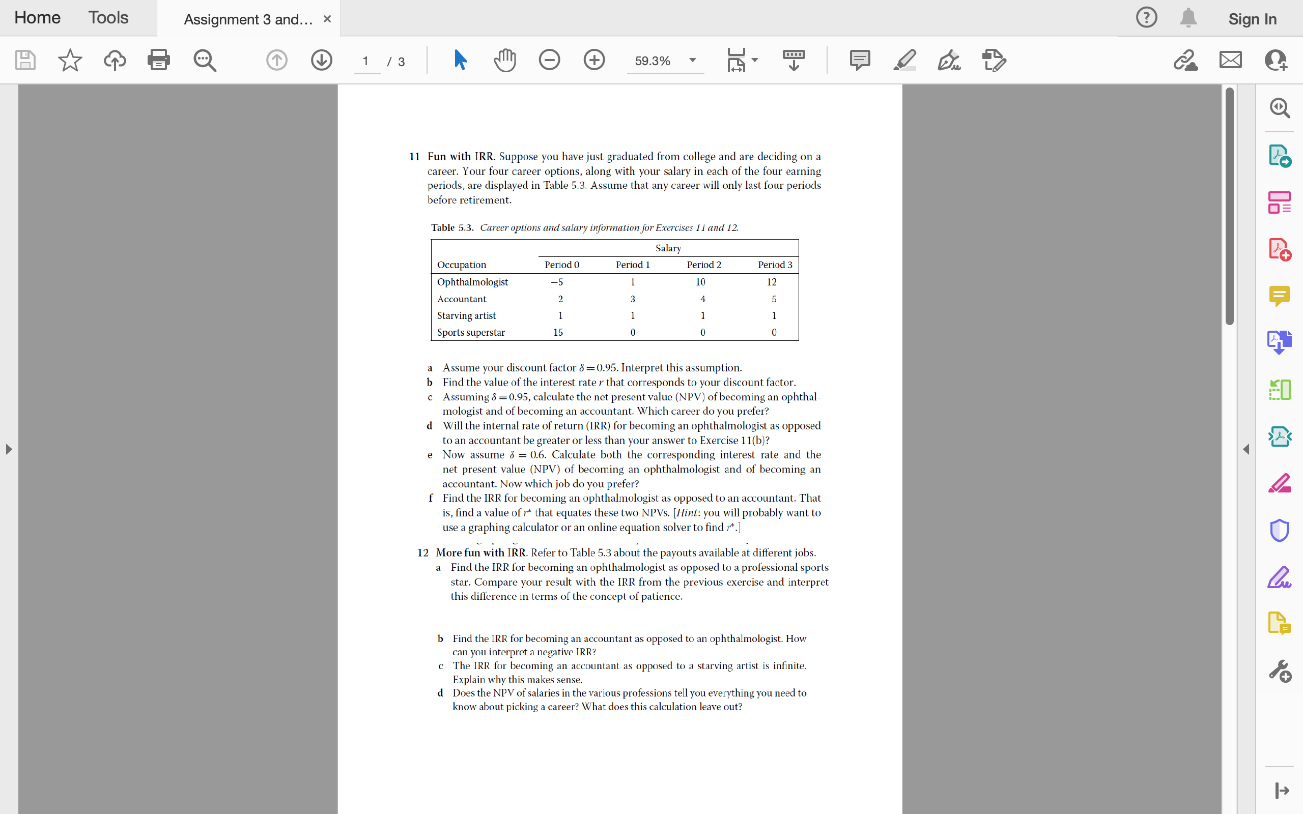 Home Tools Assignment 3 and... ? Sign In cp 1 /