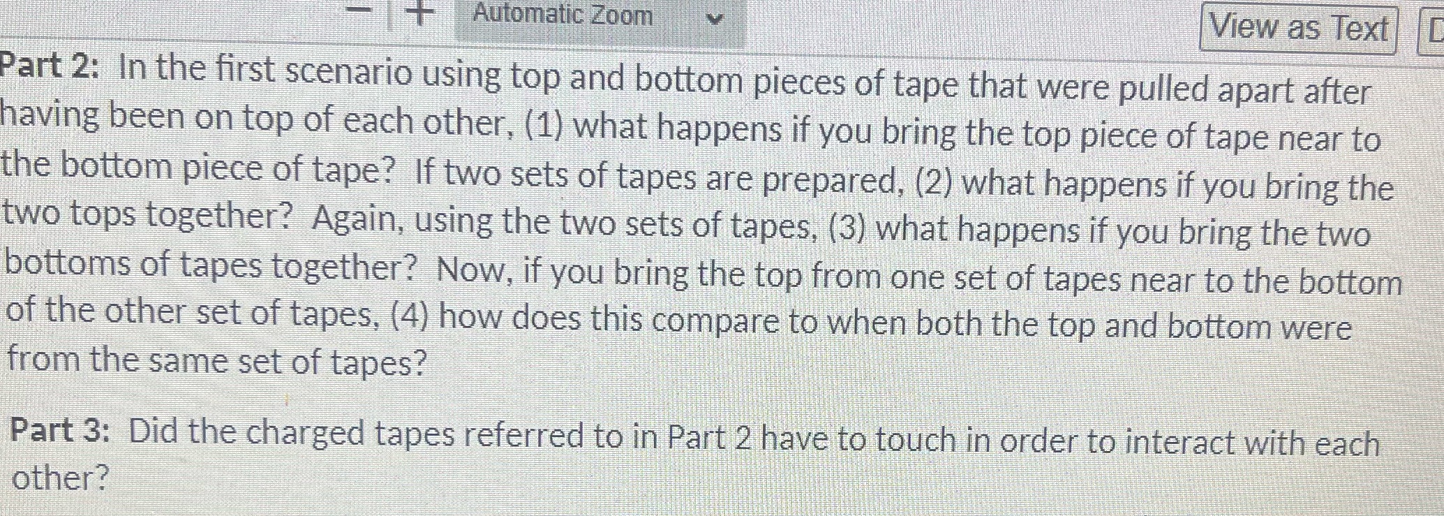 Automatic Zoom View as Text Part 2: In the first scenario