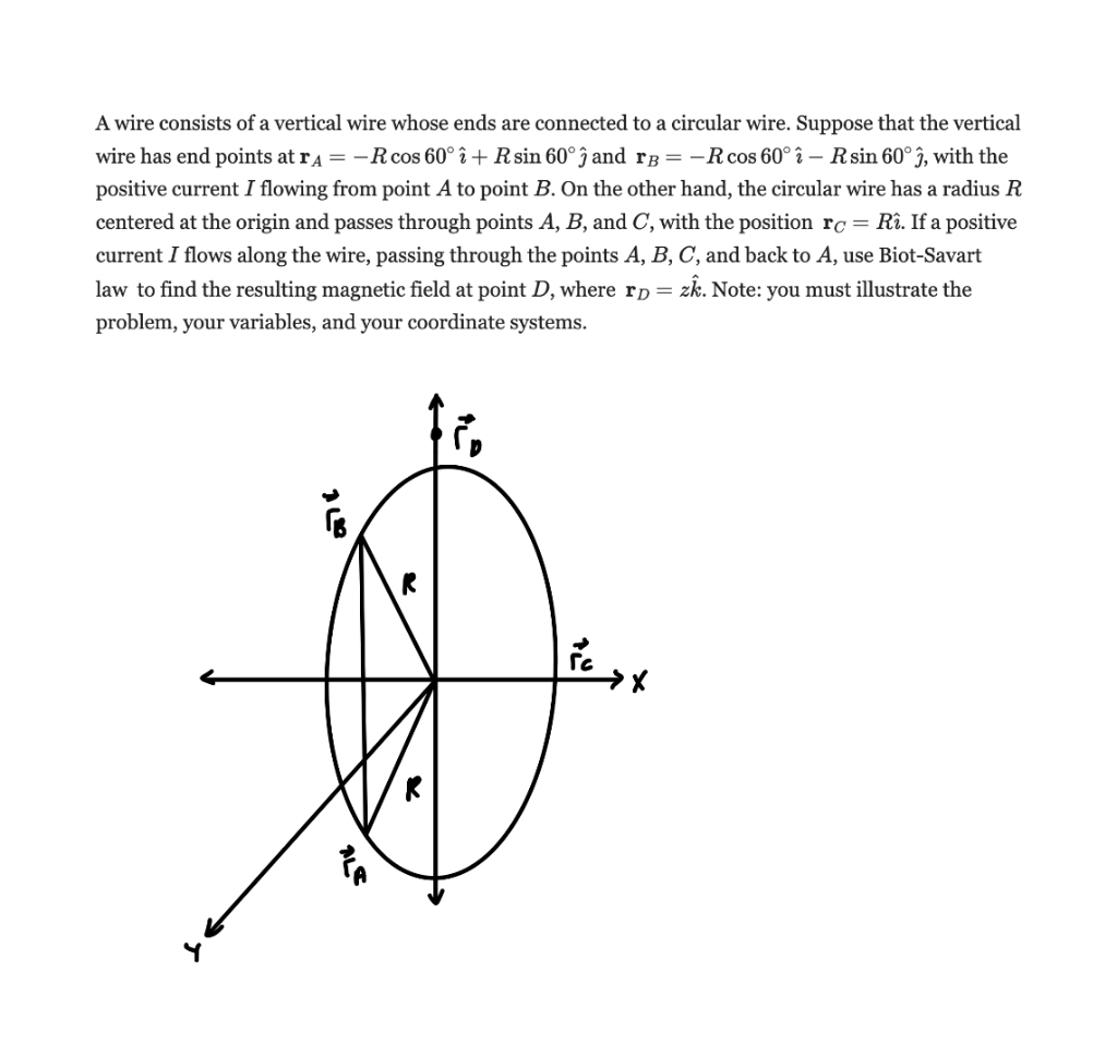  A wire consists of a vertical wire whose ends are connected