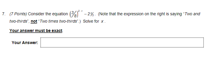 must be no exponents and there must be no rationals in your