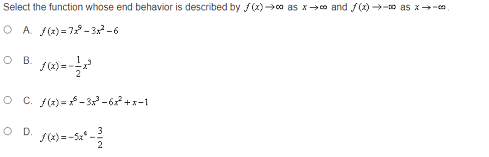 state its degree and leading coefficient. O A. f(x) is not a