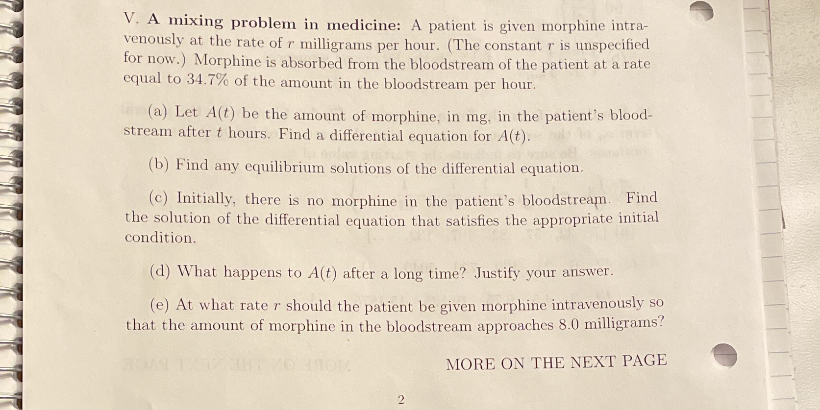 can you help i'm so confused. please use basic calculus rules. V.