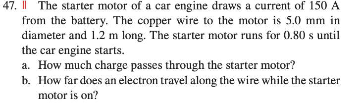 density inside the wire? c. If the current in the wire is