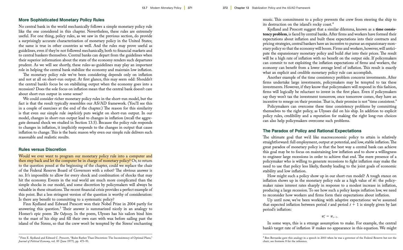 How does the textbook writer answer the highlighted question on pg.371 and